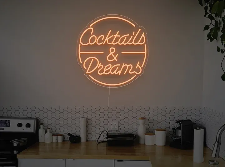 Cocktails & Dreams - Semn Luminos LED Neon