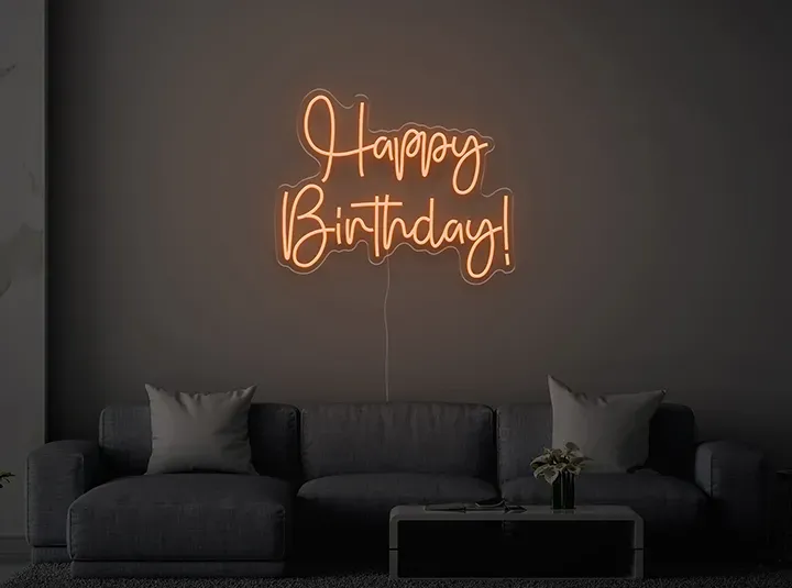 Happy birthday - Signe lumineux au neon LED