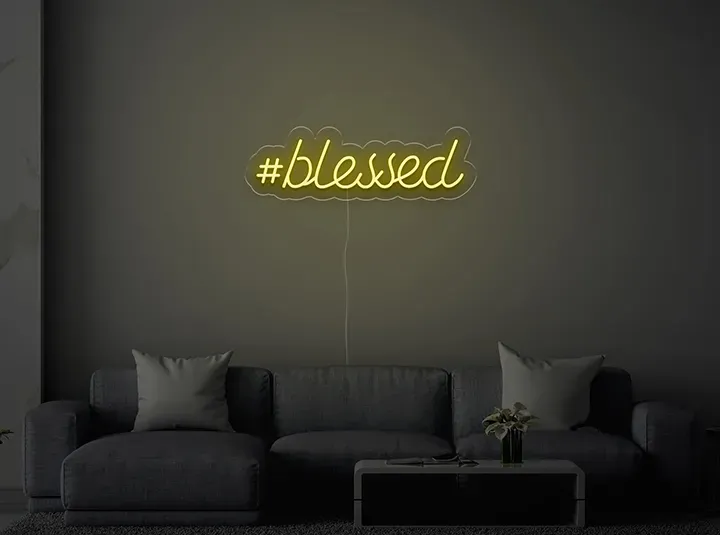 BLESSED - Semn Luminos LED Neon