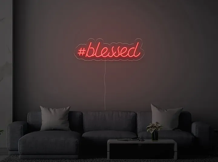 BLESSED - Semn Luminos LED Neon