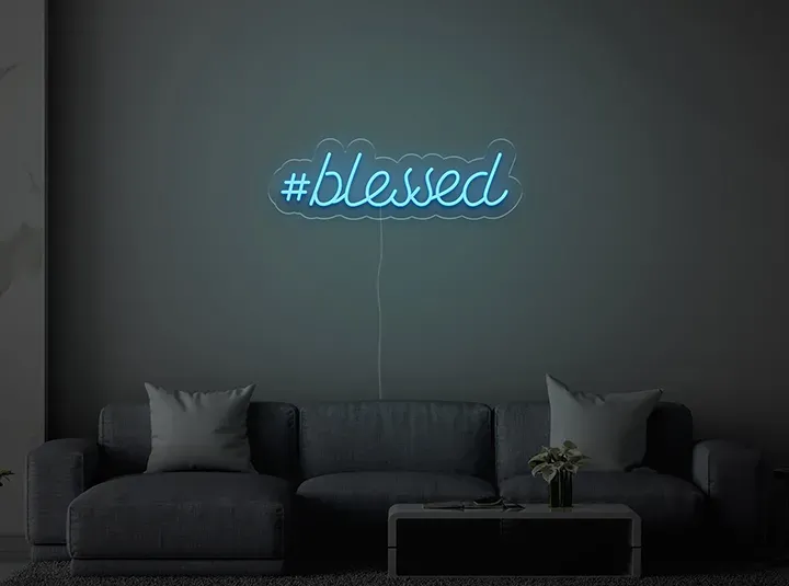 BLESSED - Semn Luminos LED Neon