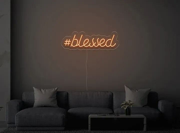 BLESSED - Semn Luminos LED Neon
