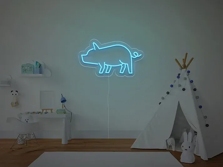 Porc - Semn Luminos LED Neon