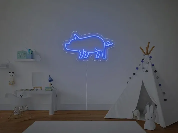 Porc - Semn Luminos LED Neon