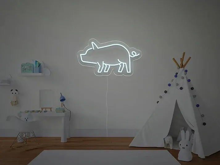 Porc - Semn Luminos LED Neon