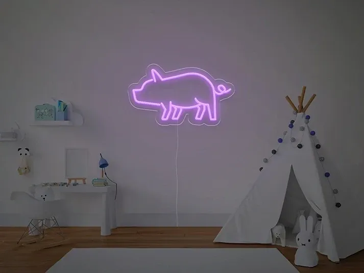 Porc - Semn Luminos LED Neon