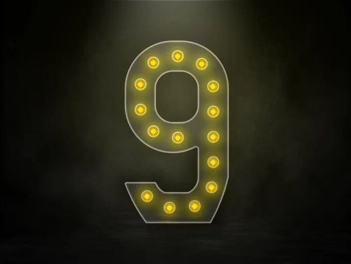 Cifre Volumetrice Luminoase din Plexiglass 100 cm de închiriat