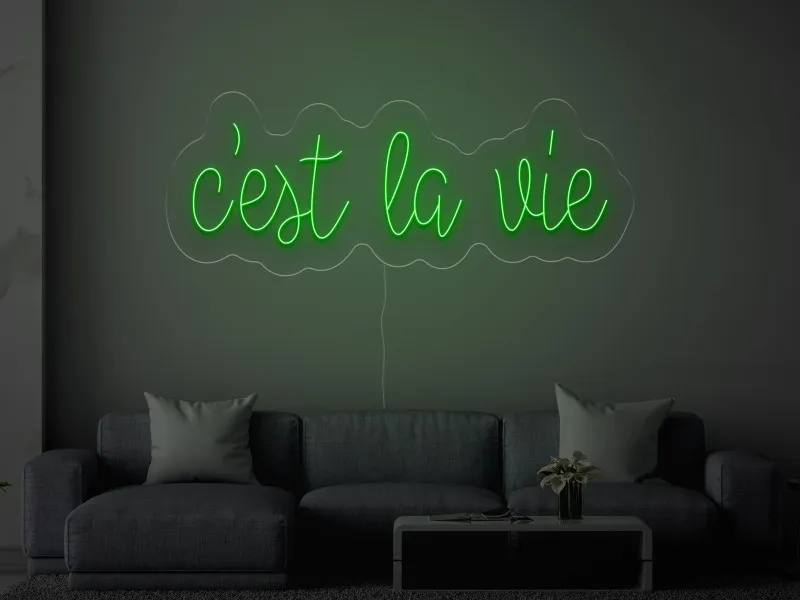 C'est la vie - Semn Luminos LED Neon