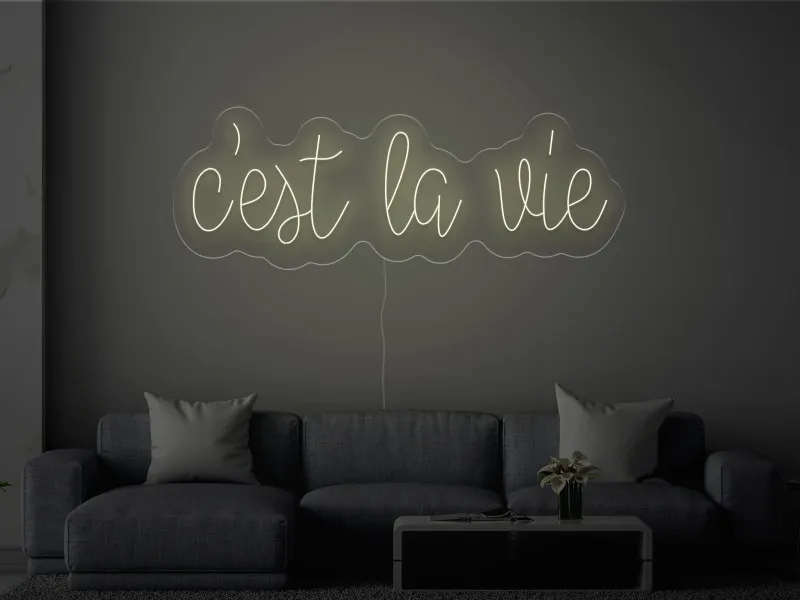 C'est la vie - Semn Luminos LED Neon