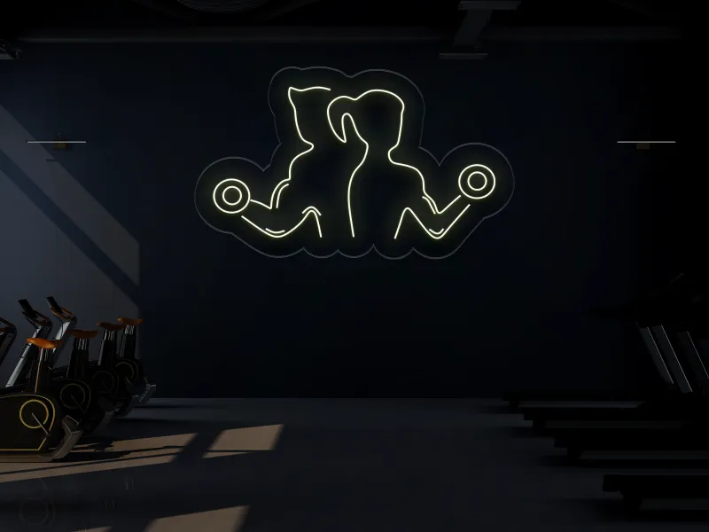 Couple @ Gym - Semn Luminos LED Neon