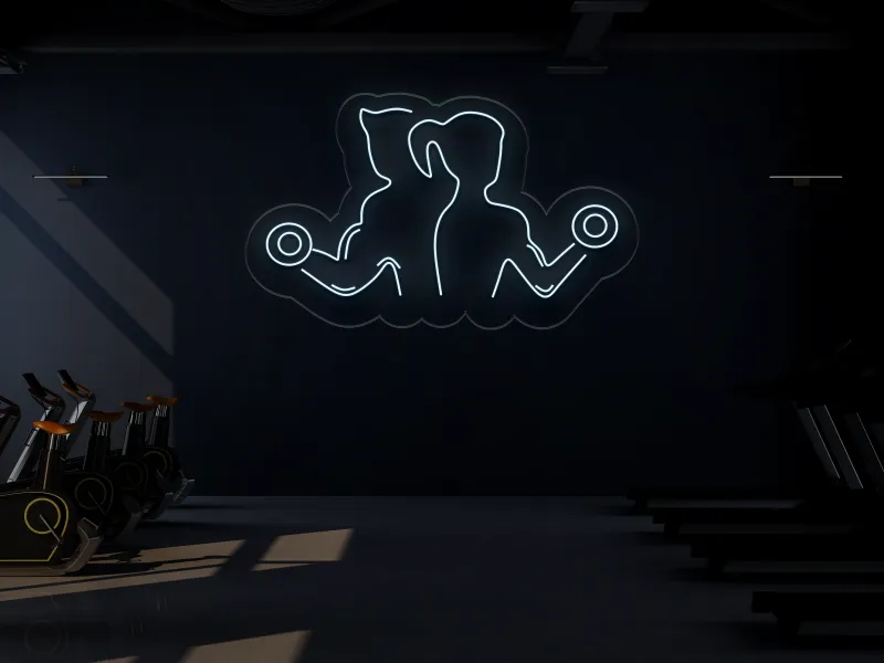 Couple @ Gym - Semn Luminos LED Neon