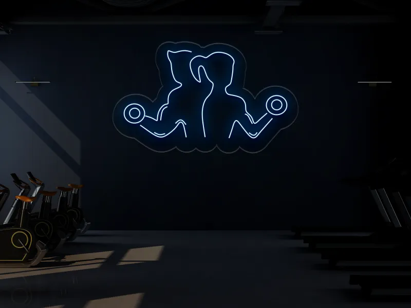 Couple @ Gym - Semn Luminos LED Neon