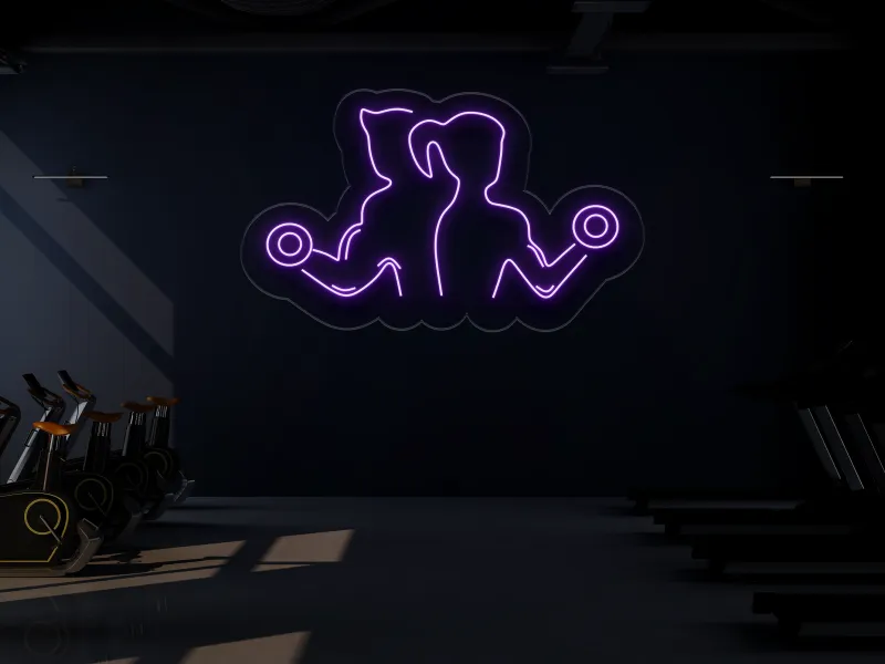 Couple @ Gym - Semn Luminos LED Neon