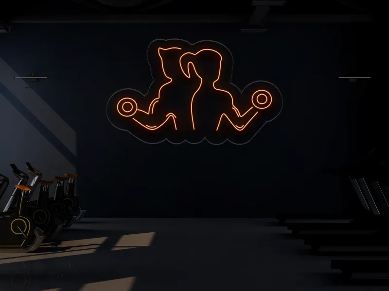 Couple @ Gym - Semn Luminos LED Neon