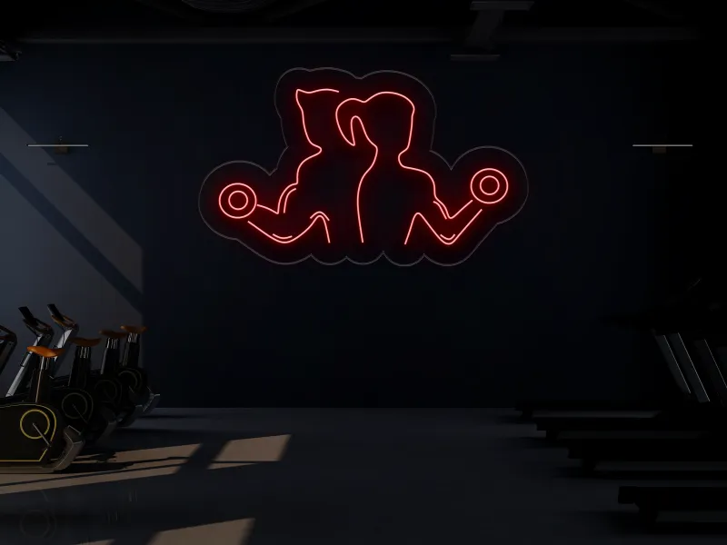 Couple @ Gym - Semn Luminos LED Neon