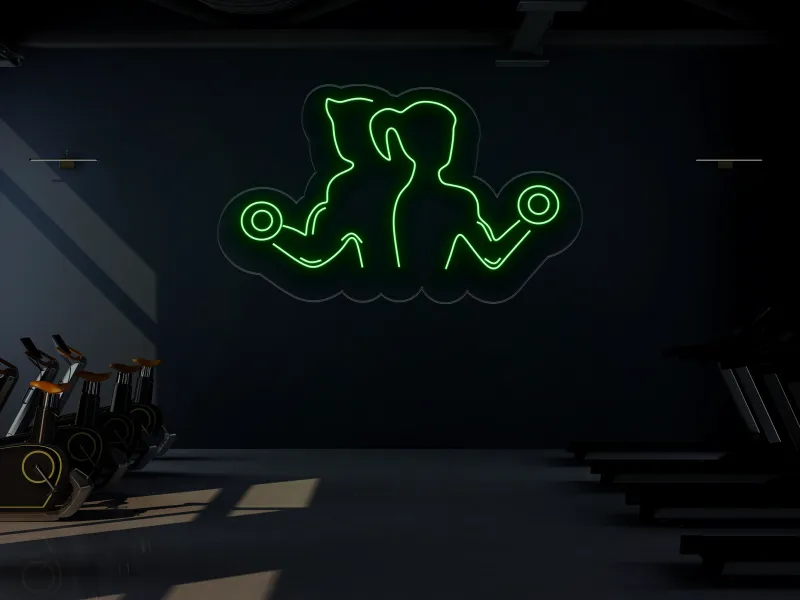 Couple @ Gym - Semn Luminos LED Neon