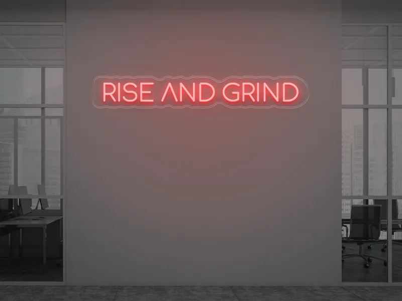 Rise And Grind - Semn Luminos LED Neon