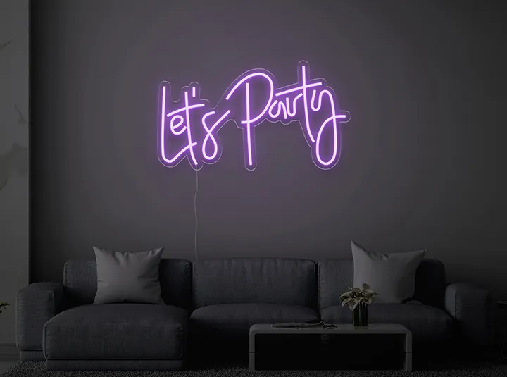 Let's Party - Semn Luminos LED Neon