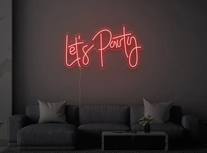 Let's Party - Semn Luminos LED Neon