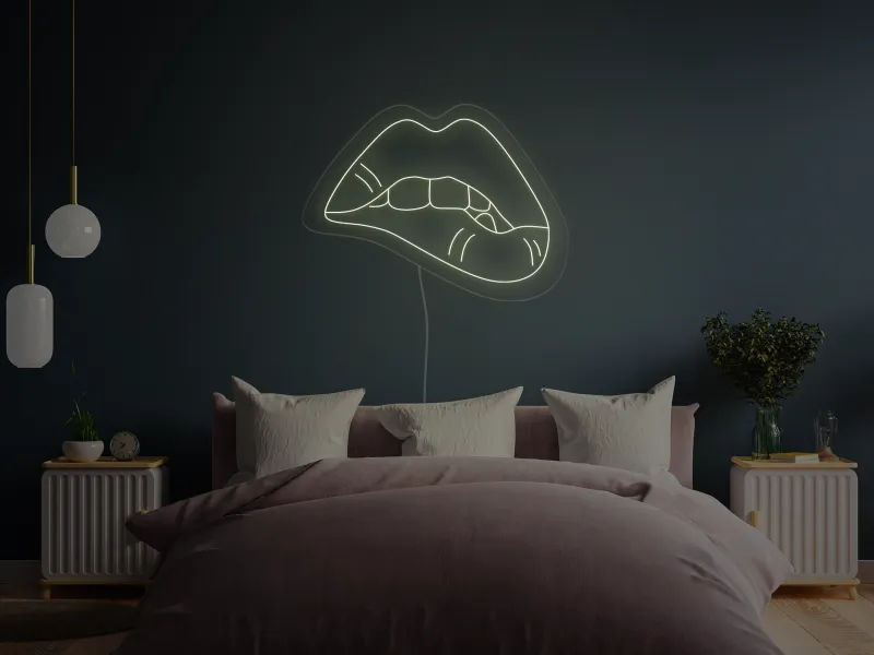 Biting Lips - Semn Luminos LED Neon