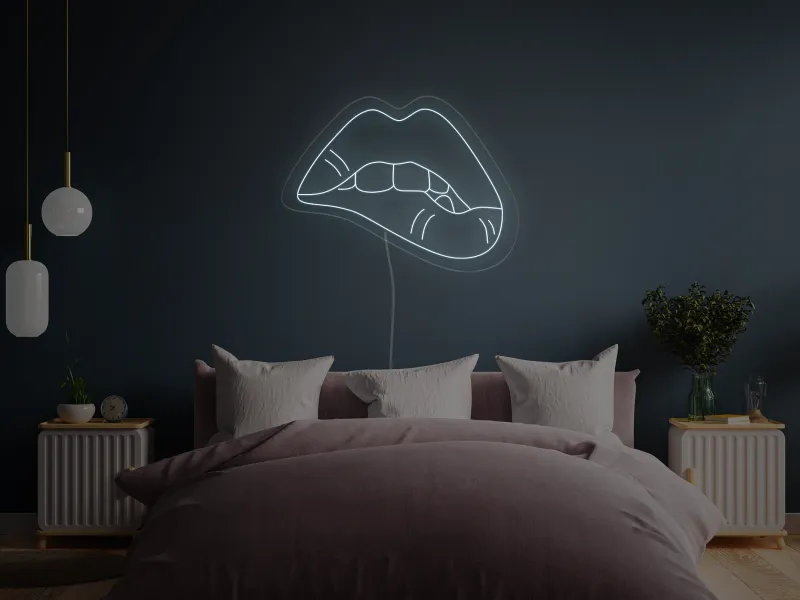 Biting Lips - Semn Luminos LED Neon