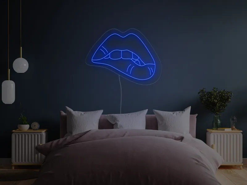 Biting Lips - Semn Luminos LED Neon