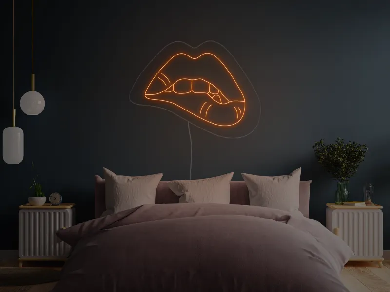 Biting Lips - Semn Luminos LED Neon