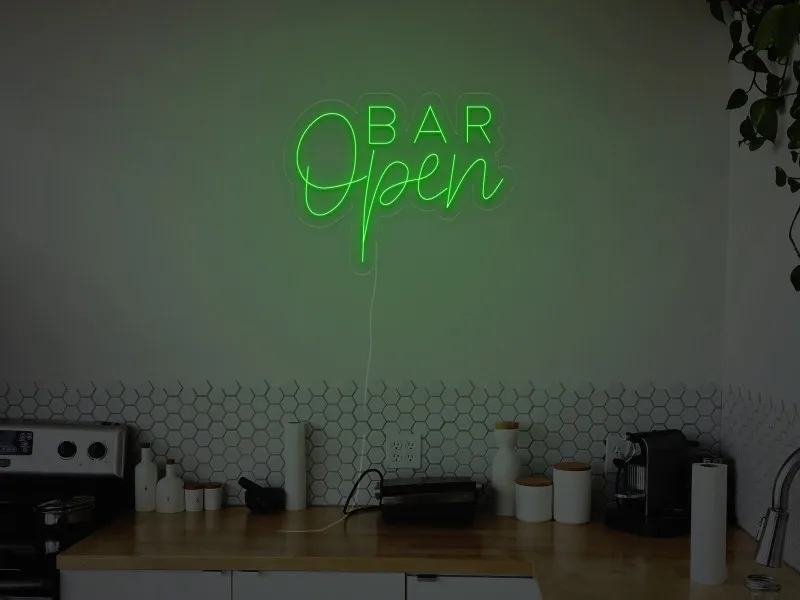 Open Bar - Semn Luminos LED Neon