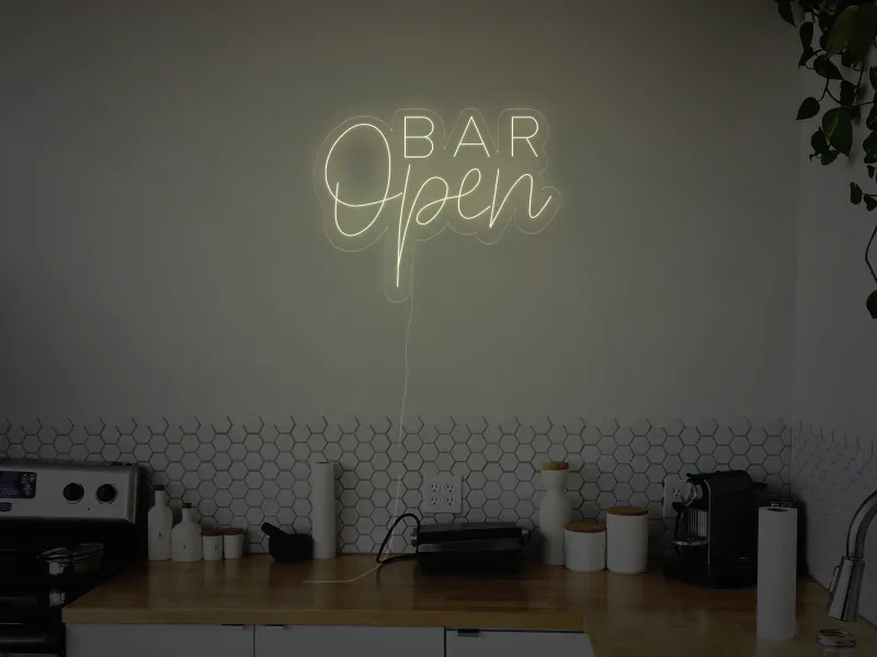 Open Bar - Semn Luminos LED Neon
