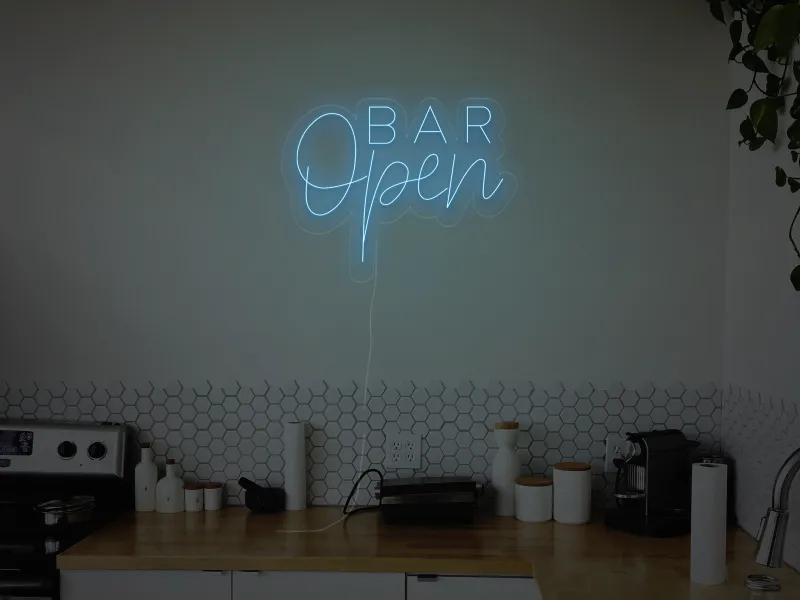 Open Bar - Semn Luminos LED Neon