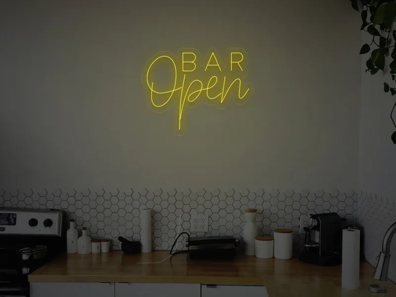 Open Bar - Semn Luminos LED Neon