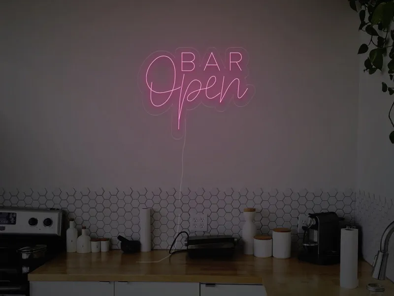 Open Bar - Semn Luminos LED Neon