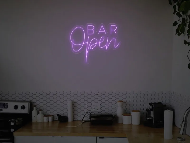 Open Bar - Semn Luminos LED Neon