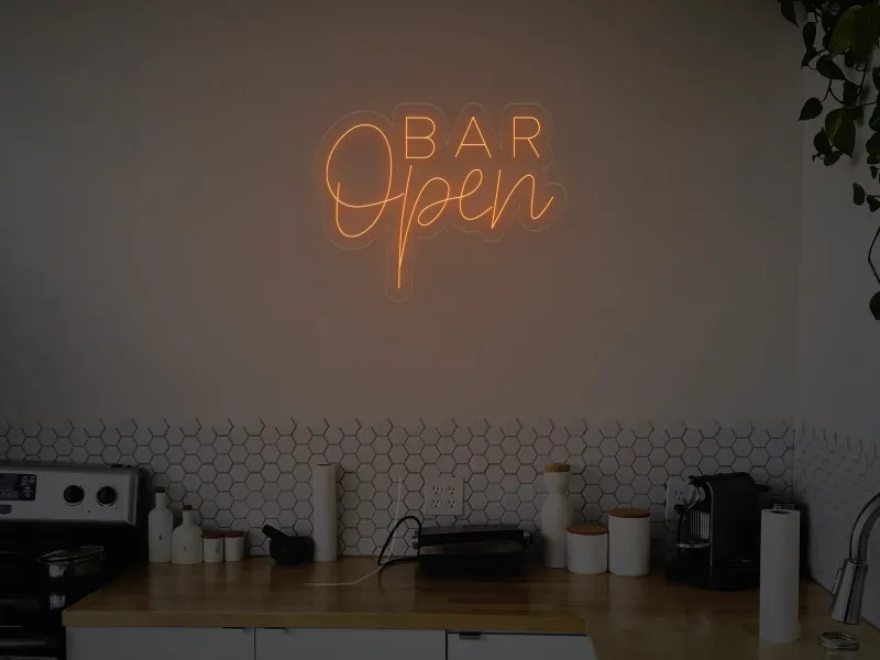 Open Bar - Semn Luminos LED Neon