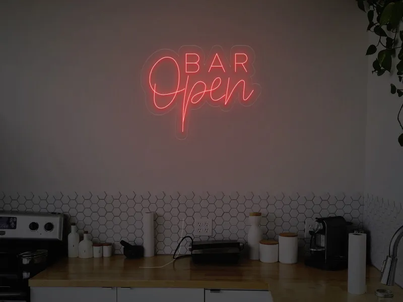 Open Bar - Semn Luminos LED Neon