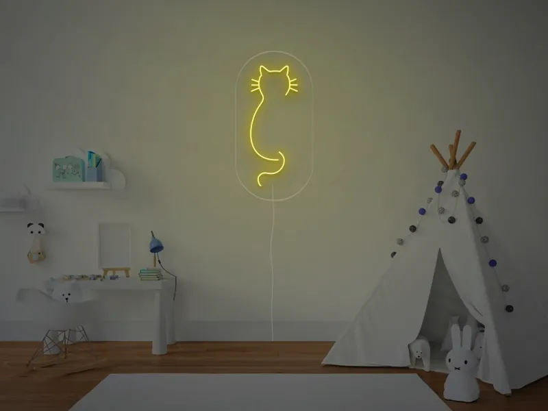 Pisica - Semn Luminos LED Neon