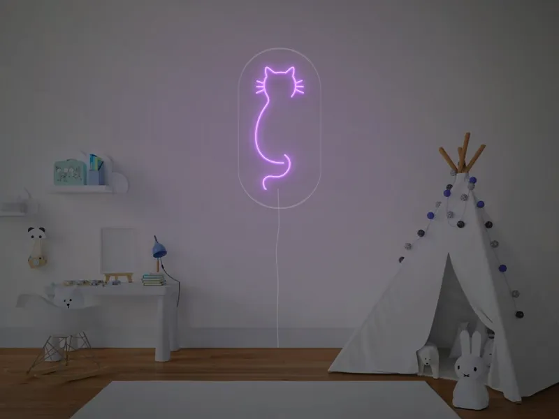 Pisica - Semn Luminos LED Neon