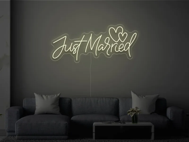 Just Married - Semn Luminos LED Neon de Inchiriat