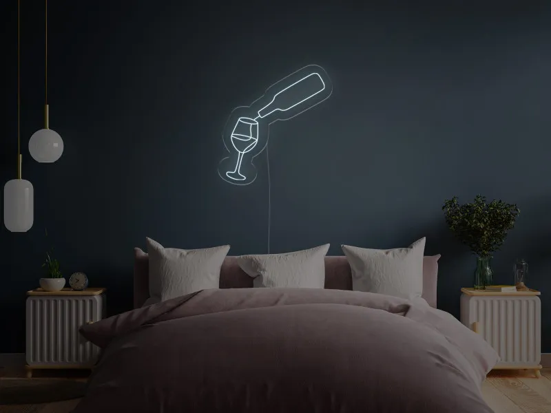 Wine Bottle - Semn Luminos LED Neon