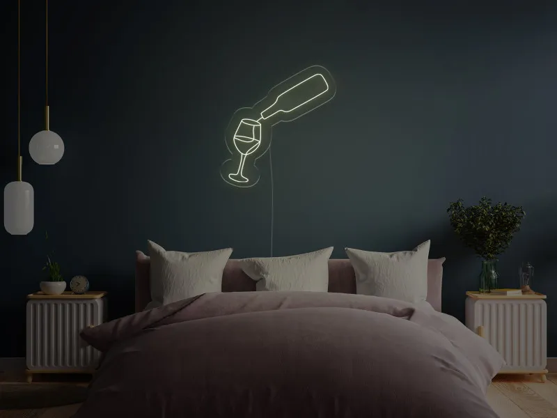 Wine Bottle - Semn Luminos LED Neon