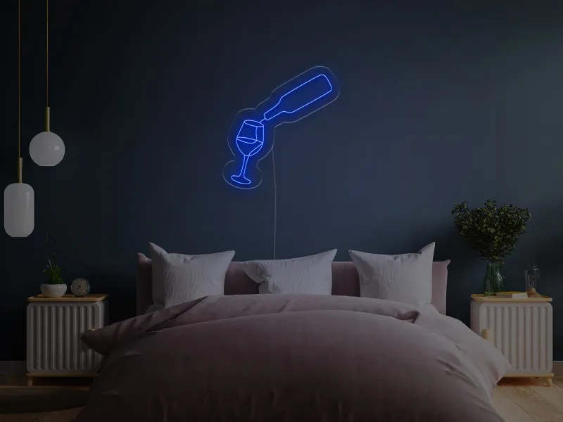 Wine Bottle - Semn Luminos LED Neon