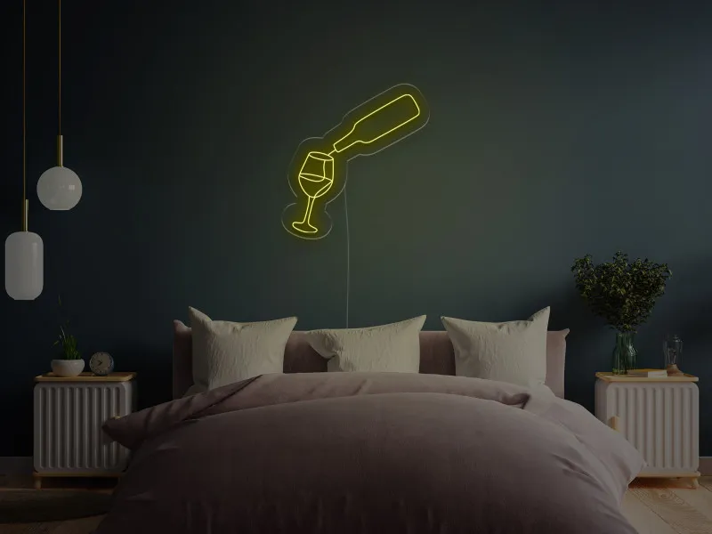 Wine Bottle - Semn Luminos LED Neon