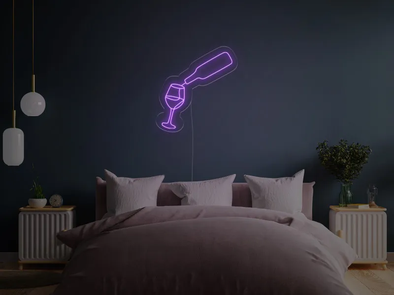 Wine Bottle - Semn Luminos LED Neon