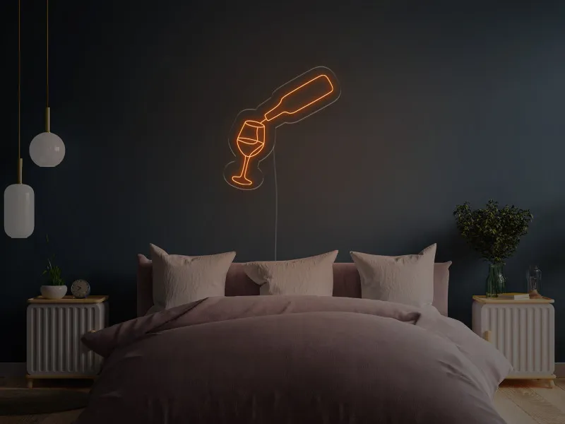 Wine Bottle - Semn Luminos LED Neon