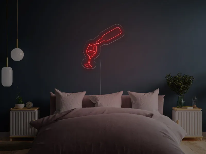 Wine Bottle - Semn Luminos LED Neon