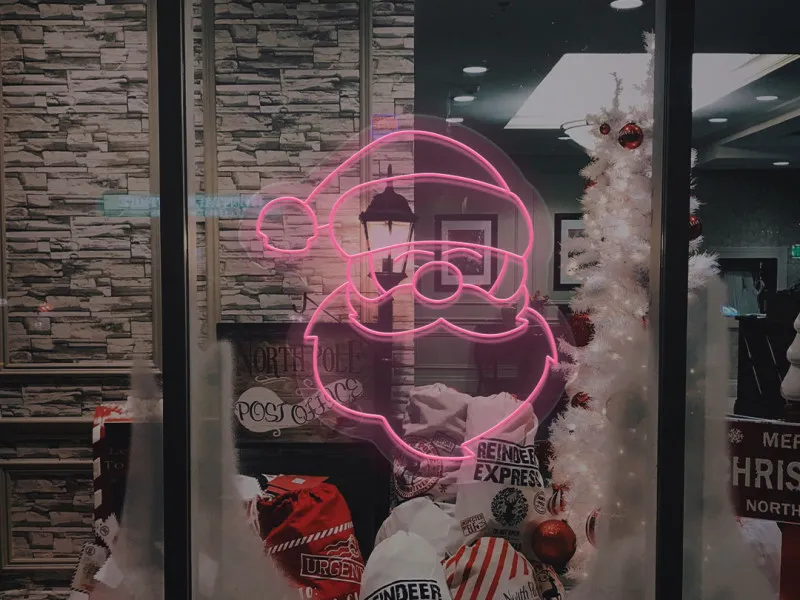 Santa Claus Portrait - Semn Luminos LED Neon