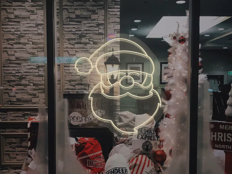 Santa Claus Portrait - Semn Luminos LED Neon