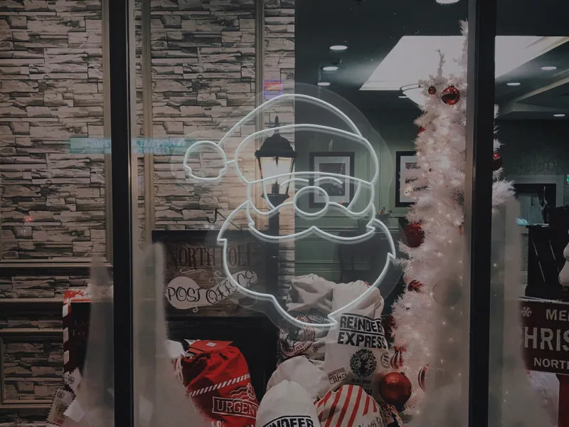 Santa Claus Portrait - Semn Luminos LED Neon