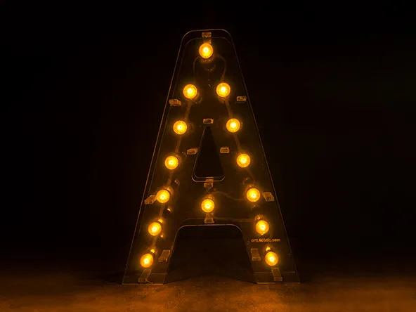 Litere Volumetrice Luminoase din Plexiglass 1M