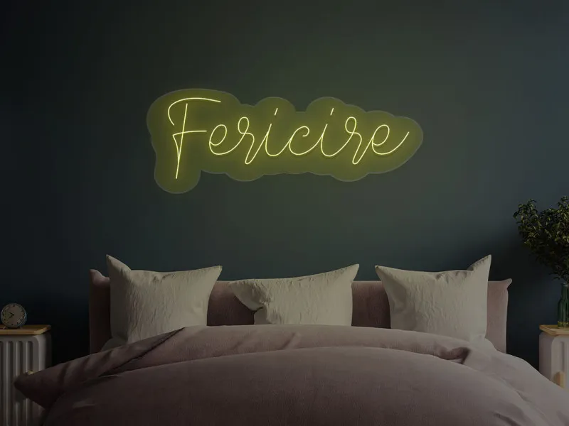 Fericire - Semn Luminos LED Neon